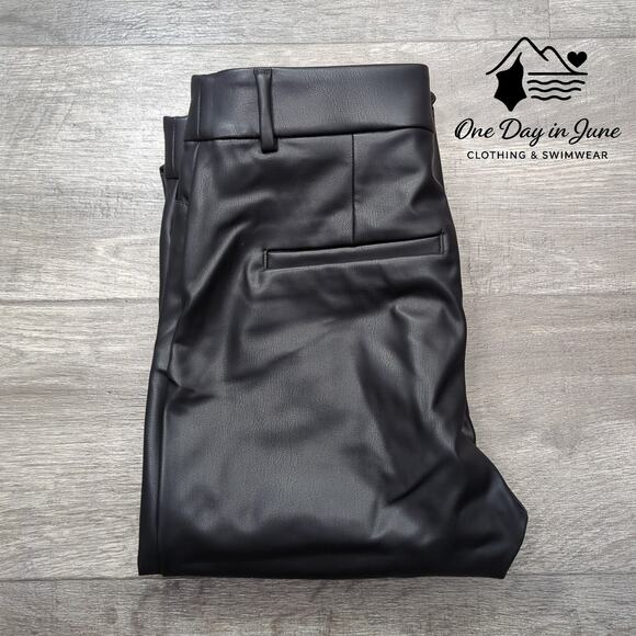 Loft Faux Leather Straight Leg Pants Size 2 - Picture 6 of 6
